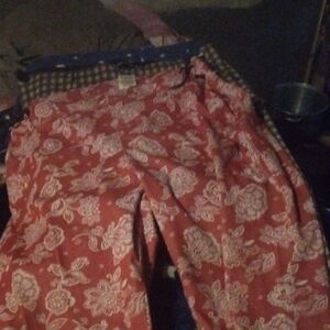 Faded Glory Red and White Straight Leg Pants